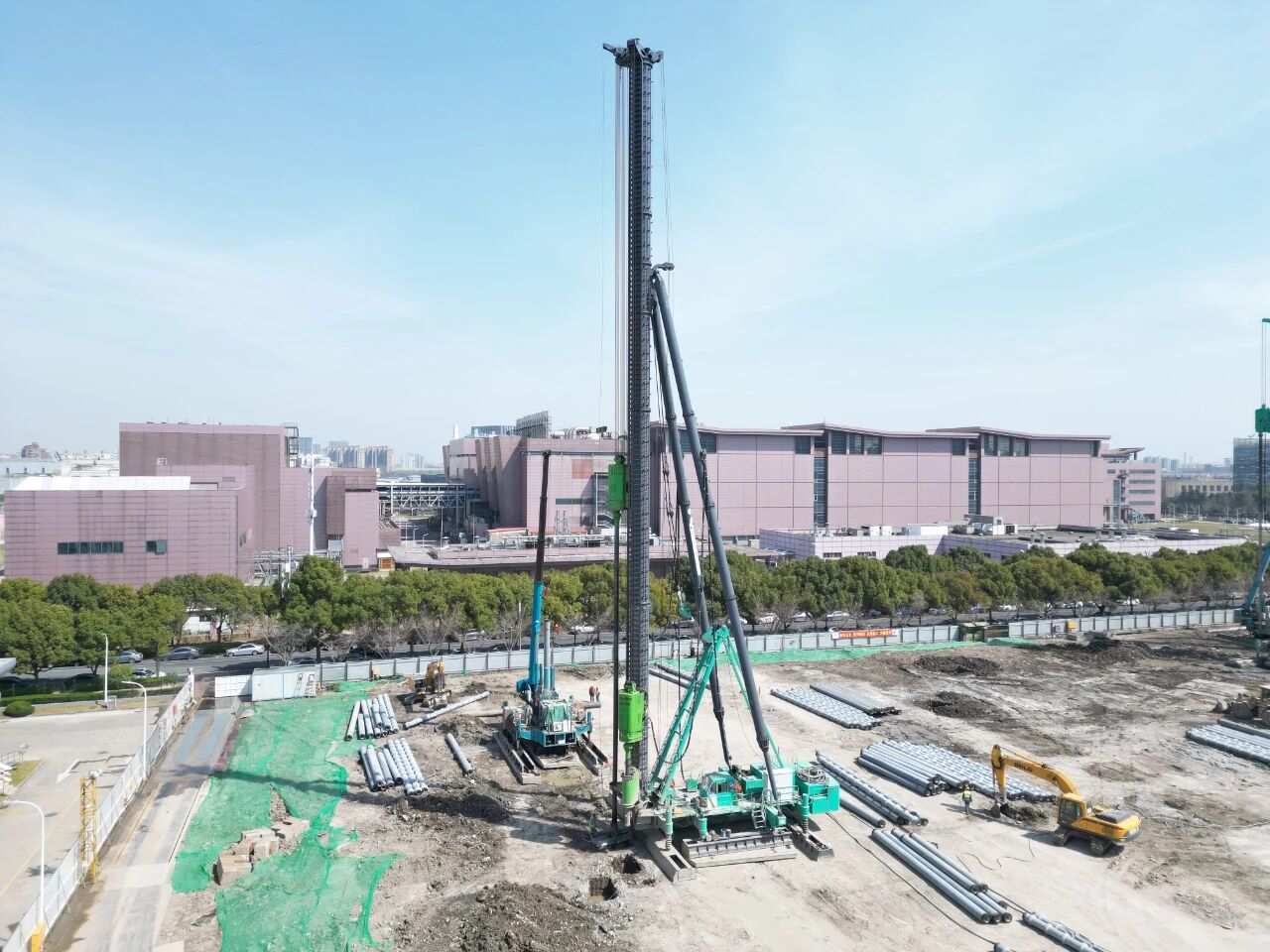 ​节能减排，赶抢工期！上海浦东新区2套静钻根植工法机表现亮眼！